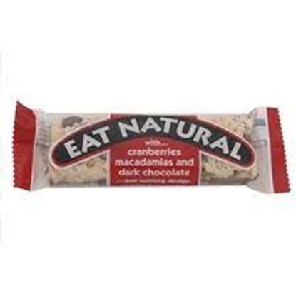 Picture of EAT NATURAL DARK CHOCOLATE W/CRANBERRIES & MACADAMIAS 45G